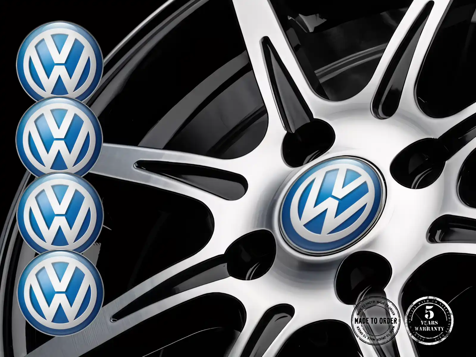 VW Calcomanía de Aro Marca Pegatinas Silicona Custom